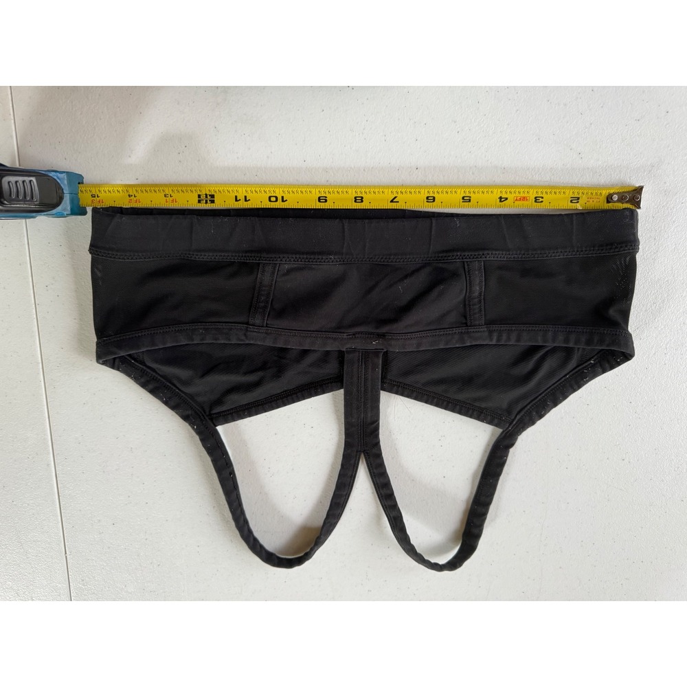 Lululemon Black White Striped Mesh Racerback Sports Bra‎ Womens Size 6 - Picture 3 of 5